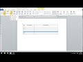Menghapus baris tabel Microsoft word 2010