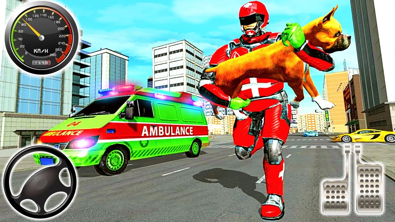 Animal Rescue Ambulance driver Robot Hero - Best Android Gameplay