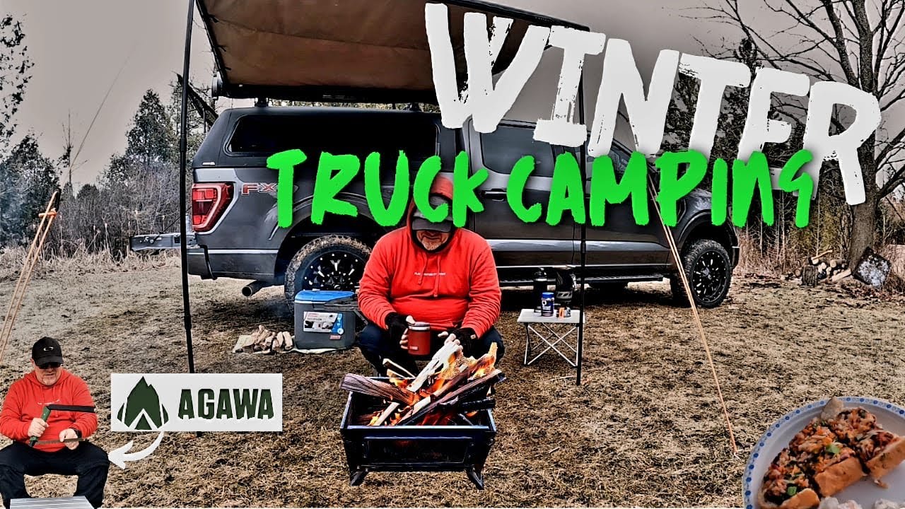 Solo Truck Cap winter Camping Below Freezing With No Heater, Unboxing