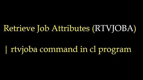 Retrieve Job Attributes (RTVJOBA) | RTVJOBA command in cl program