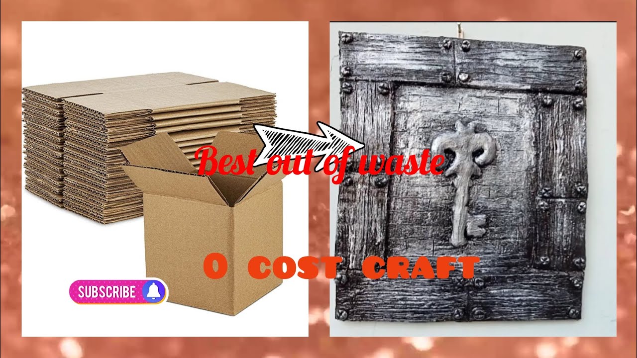 Diy Antique key Wall decor frame || Best out of waste || cardboard craft 