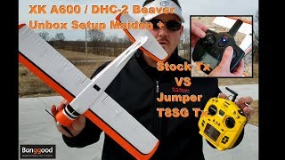 XK - A600 _ DHC-2 Beaver - Unbox, Radio Setup, & Flights + Jumper T8SG