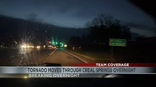 Look At Tornado Moving Through Creal Springs Overnight Tuesday