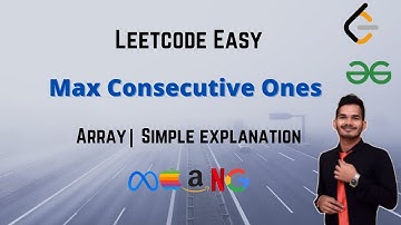 Max Consecutive Ones | Leetcode 485 | Easy Understanding |  Leetcode Problems #DSA #Array