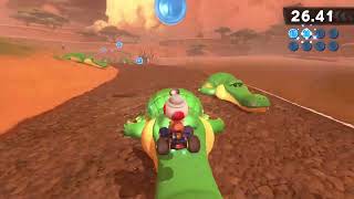 Reach Blue Coins With The Crocodiles Help - Mario Kart World P-Switch Challenge