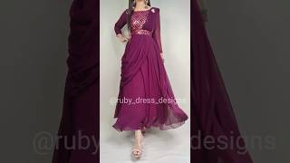 Sari style frock cutting and stitching/readymade style dress/frock cutting and stitching/partywear screenshot 4