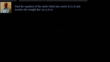 Coordinate geometry: Circles : Find equation of the circle touching a line.
