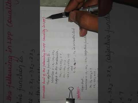 Formulate Dual in LPP - Problem No 5