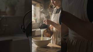 The Art of Making Fresh Butter Authentic 1800s English Cottage 🧈#ASMRCooking #SlowLiving #viral