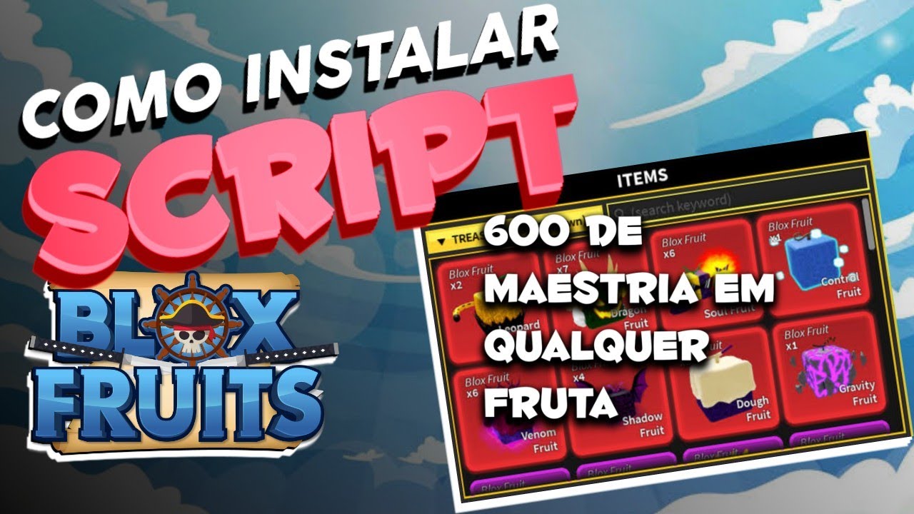 MELHOR SCRIPT para BLOX FRUITS pra FARMAR LEVEL e FRUTAS (script leve para  celular e pc) 