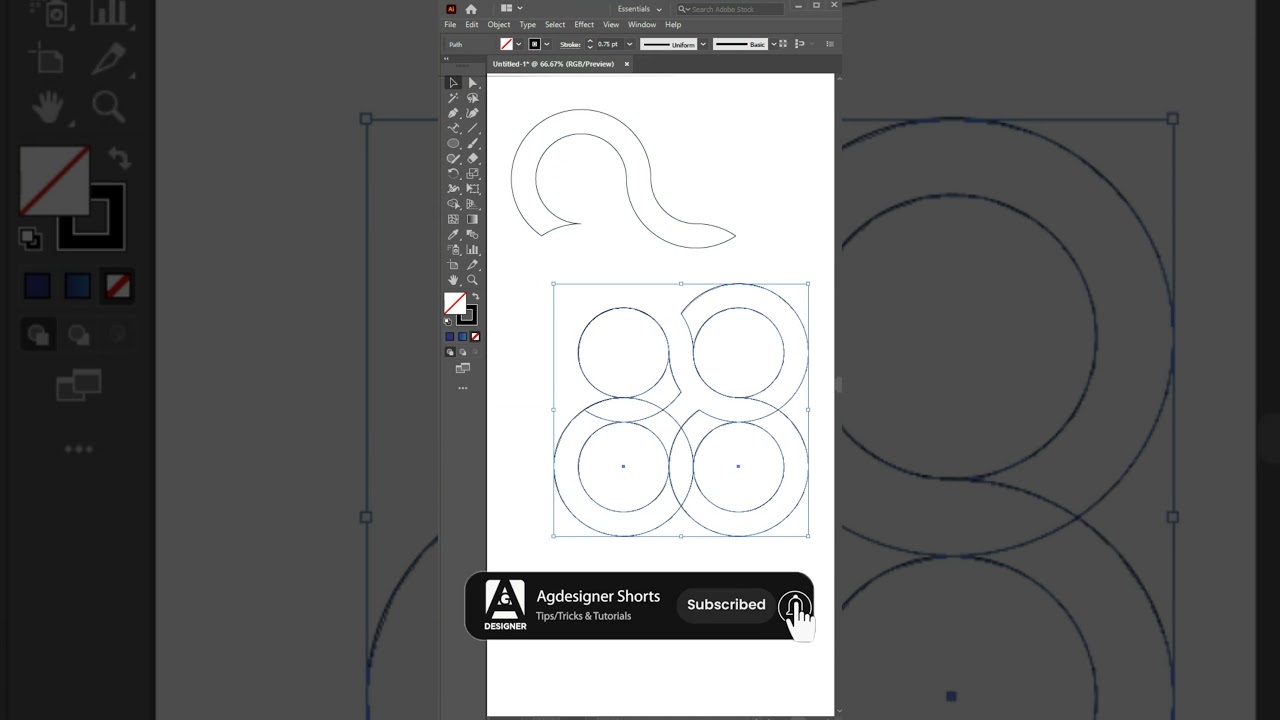 Let's Create Unique Shape Design Adobe Illustrator 