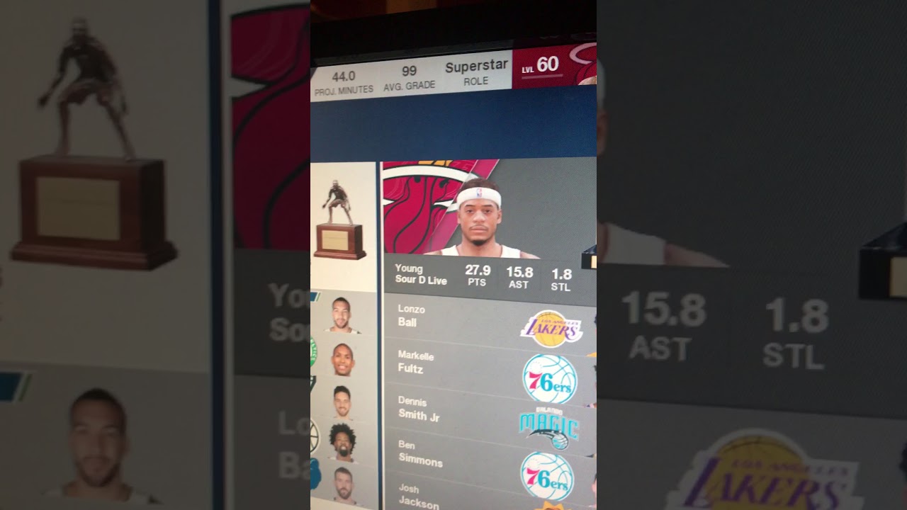 ROOKIE OF THE YEAR / MVP RANKING SOURDLIVE NBA LIVE 18