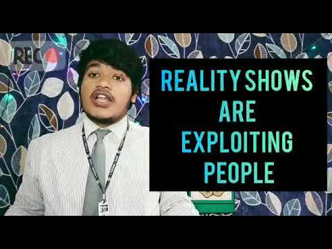 Speech on Reality TV shows are exploiting people