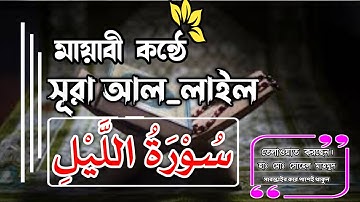 092) সূরা আল লাইল  Surah Al Layl سورة الليل - قرآن كريم بالتجويد #quran #daily #qurantilawat #sura