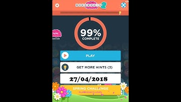 Wordbrain 2 Spring Challenge April 27 2018 | Wordbrain 2 Spring Answers