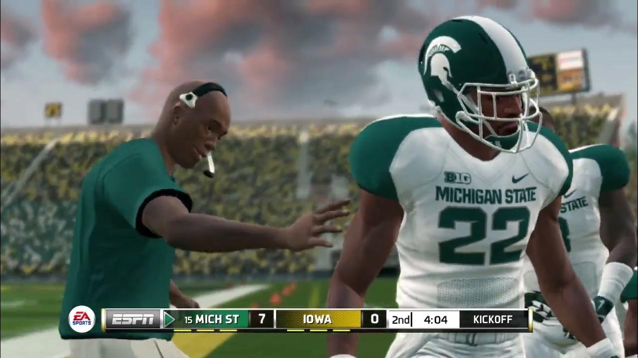 Michigan State Spartans vs Iowa Hawkeyes NCAA Football 14 Updated