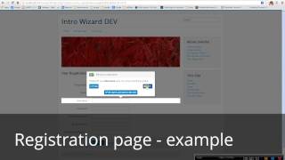 Introduction Wizard Component - Registration Page Example