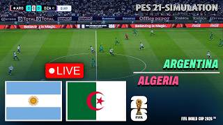 🔴Argentina vs Algeria | FIFA World Cup 2026™ | Full Match | PES - 2021 Simulation HD screenshot 4
