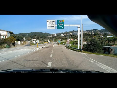 Driving in Portugal from Portalegre to Estremoz on N246