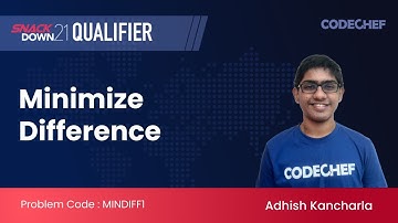 Minimise Difference (MINDIFF1) | SnackDown