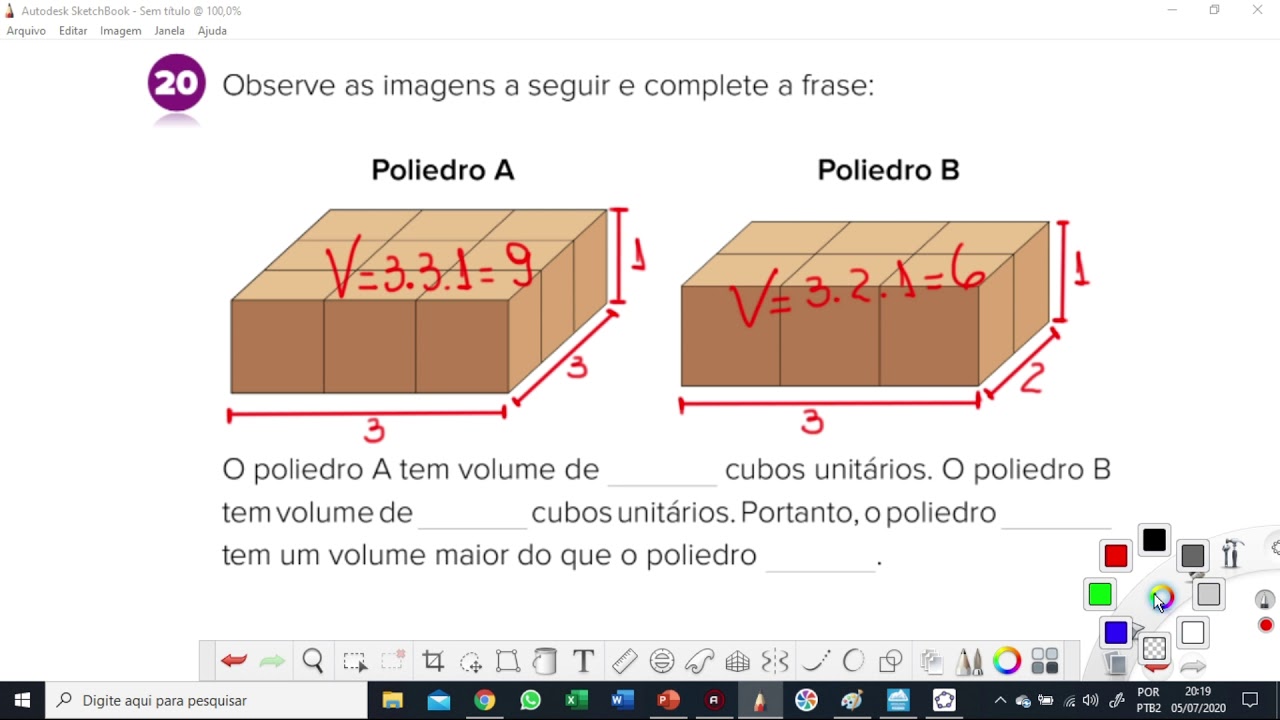 06 07 20 VOLUME DE UM BLOCO RETANGULAR - YouTube