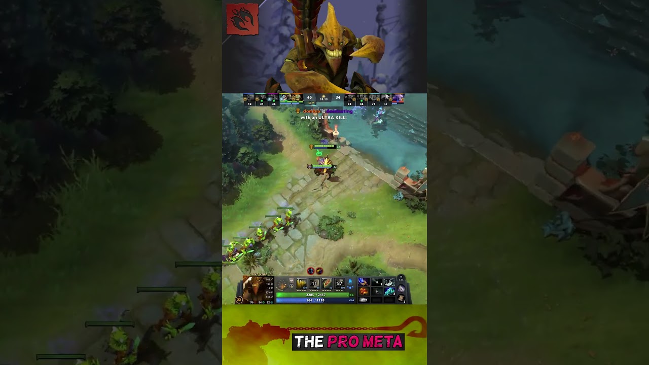 Sand King Low HP Unreal Rampage! 🔥(Dota 2 Clutch Moments)