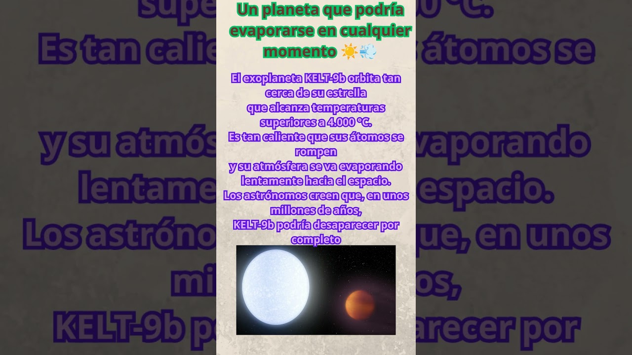 El planeta que se está “evaporando” ante nuestros ojos 😨🌌 