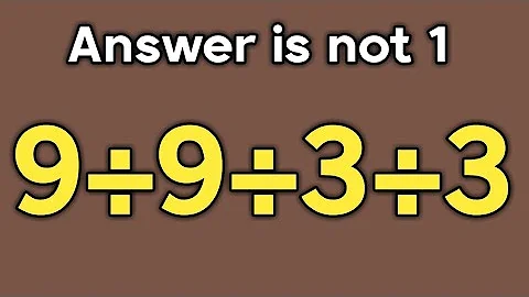9÷9÷3÷3 = ❓ / Most people get this simple math question wrong / Simplify algebraic expression