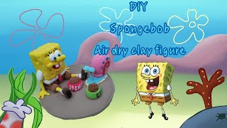 DIY Spongebob air dry clay figure + gary