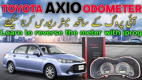 Toyota Corolla Axio Meter Reverse with i prog #toyota #corolla #odometercorrection