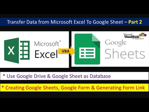 Transfer Data from Microsoft Excel To Google Sheet  - Part 2