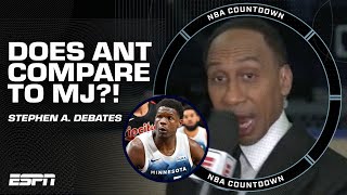 Stephen A. COMPARES Anthony Edwards to MICHAEL JORDAN  + Can Wolves go ALL THE WAY? | NBA Countdown