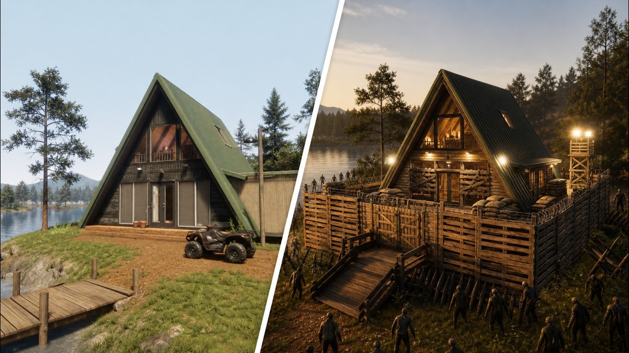 I Turned VEIN's New A Frame House Into a Zombie Proof Base