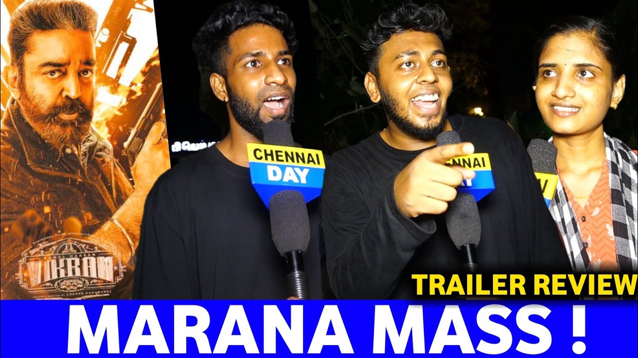 ஆண்டவர் Kezhichitaru "🔥 | Vikram trailer public review | vikram trailer reaction | kamalahaasan !