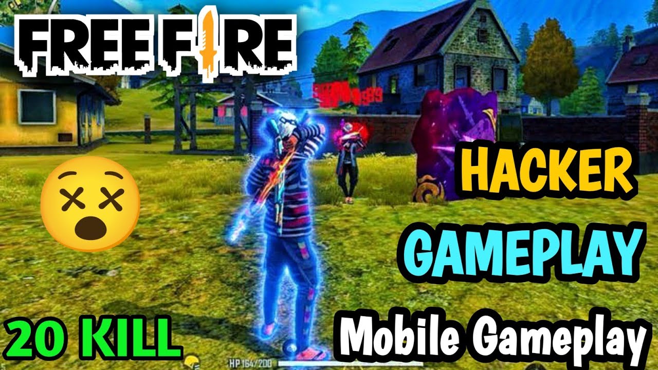 Free Fire Hacker Gameplay On Mobile - YouTube