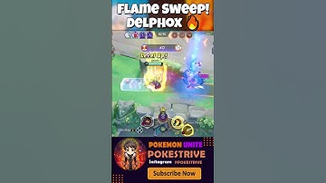 Flame Sweep! – Delphox 🔥 || #pokemon  #PokemonUNITE #clips