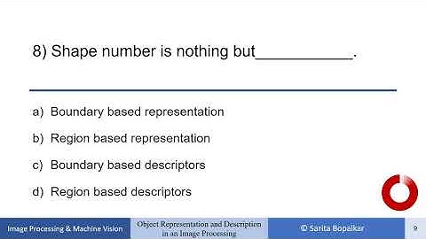 Multiple Choice Questions  (MCQ) on Object Representation and Description