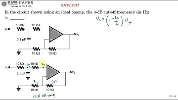 GATE 2015 Upper 3dB frequency of active Low Pass Filter