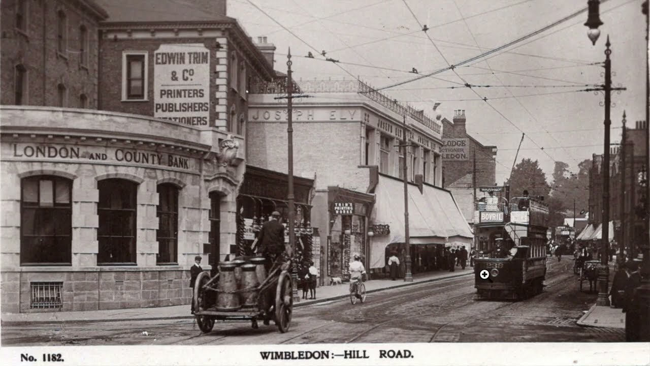 Открытка 1907 года с изображением Уимблдон-Хилл-Роуд