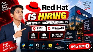 Red Hat Hiring Software Engineering Intern 2026 🚨 | Final Year Students | Apply Now