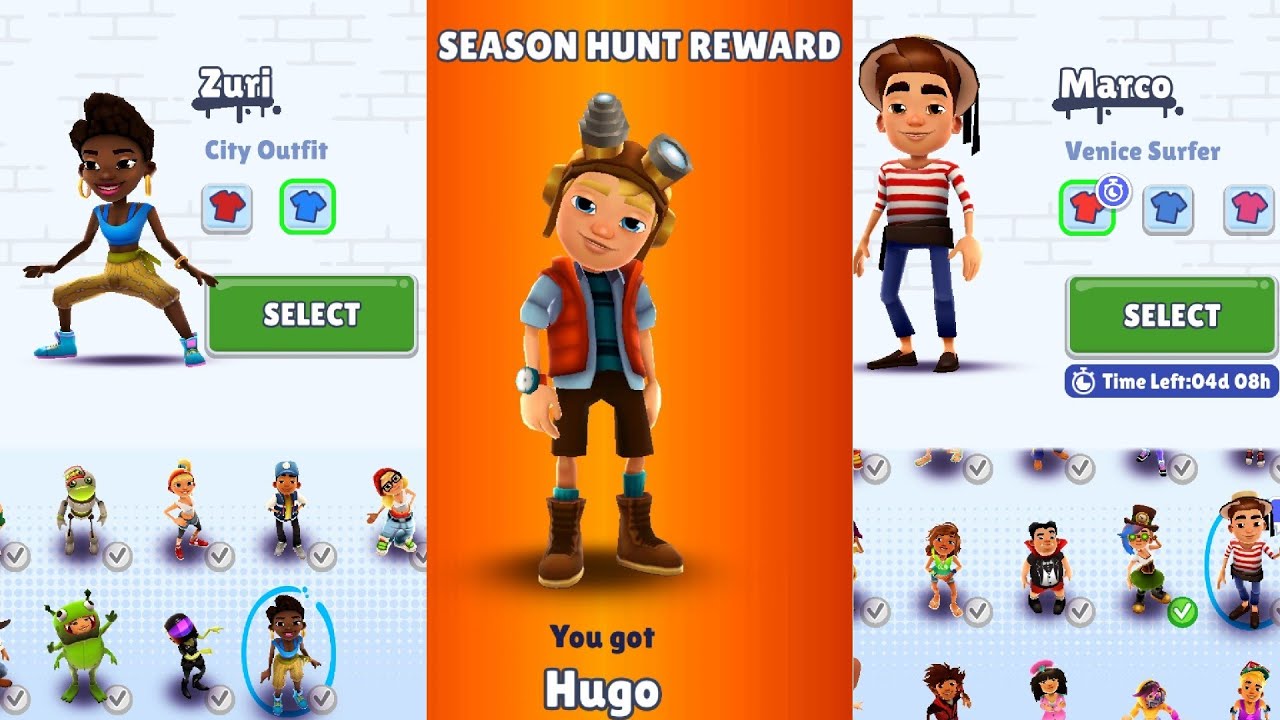 whos your favorite surfer? mines definitely hugo from zurich! : r/ subwaysurfers