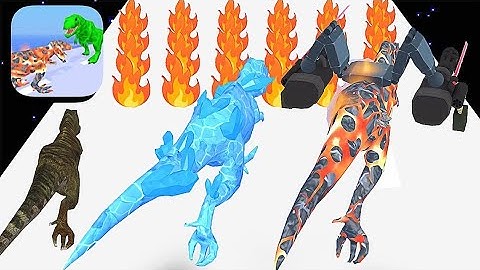 Dino Evolution Run 3D ​- All Levels Gameplay Android,ios (Levels 1-4)