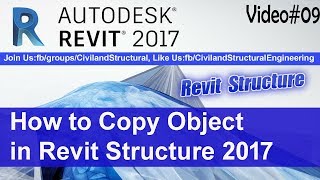 How to Copy Object in Revit Structure 2017 V#09