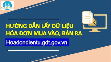 HƯỚNG DẪN LẤY DỮ LIỆU HÓA ĐƠN MUA VÀO, BÁN RA TRÊN CỔNG Hoadondientu.gdt.gov.vn