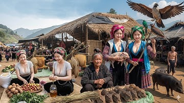 Chả khác gì bên Lào- Chim Thú -Móng Hổ nhiều loại xuất hiện ở chợ phiên cuối năm