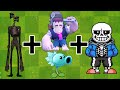 Plants vs Zombies Fusion Hack Animation ( Siren Head + Sans + Frank + Peashooter )