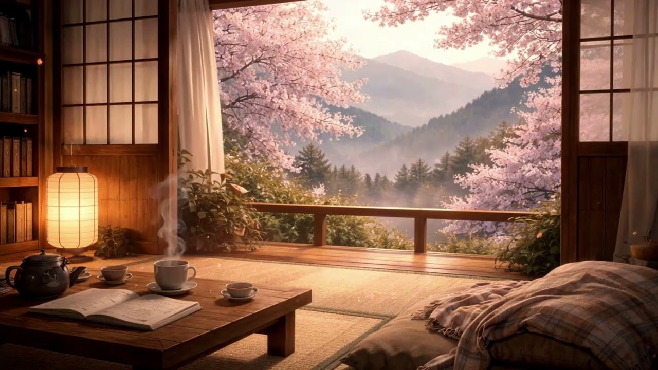 Cozy Lofi Cherry Blossom Sakura Atmosphere