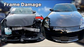 Fixing A Salvage Nissan 350z With FRAME Damage