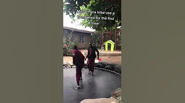 African Tribe Tries Out Trampoline Fail 