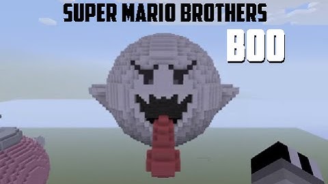 Minecraft - Boo Statue (Super Mario World) - 3D Pixel Art